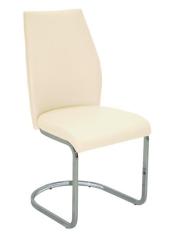 MF-7057 fémvázas kárpitozott szék króm, beige