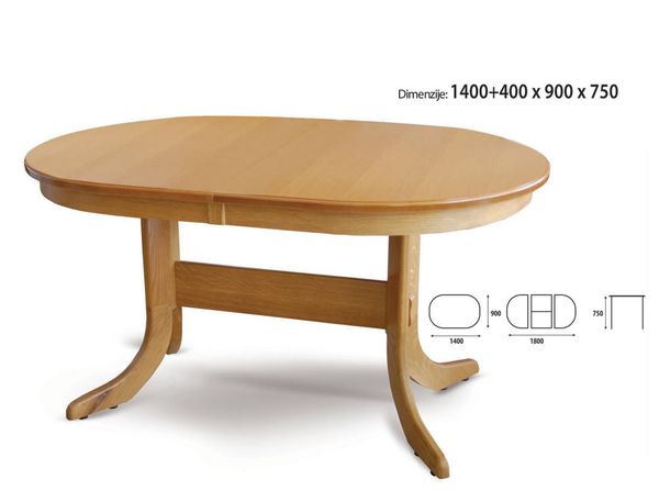 Labud nagyobbítható asztal 90x140/180