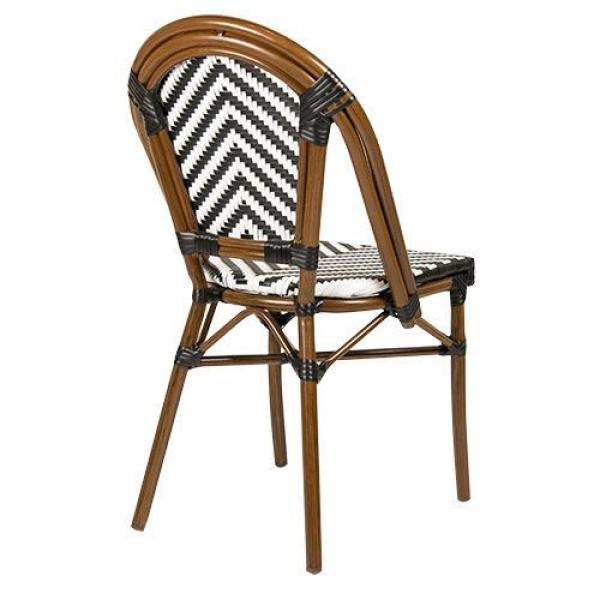 Toby I. kültéri szék klasszikus bambusz, fekete-fehér