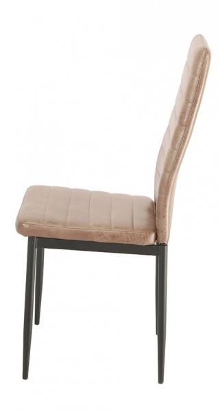 AS 101 fémvázas kárpitozott szék, fekete láb, antik barna textilbőr