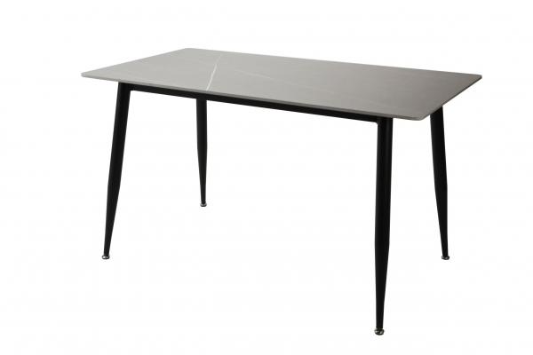 Loris asztal, fekete láb, Armany szürke szinterezett kő lap 70x130x76 cm