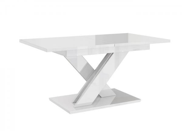 Bronx nagyobbítható asztal magasfényű fehér, 80x140/180 cm