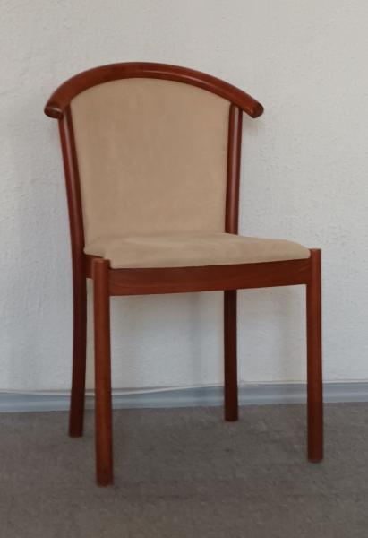 Cs 1037/11/O kárpitozott szék cseresznye, beige szövet