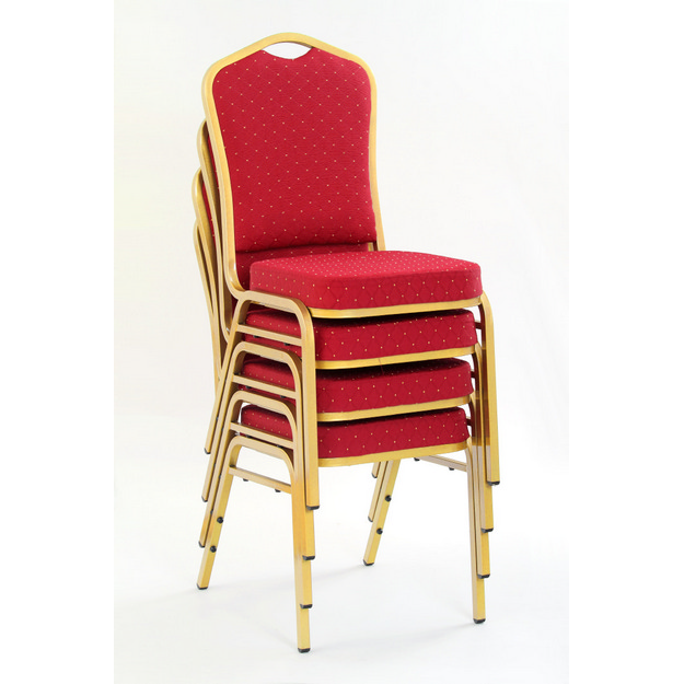K-66 fémvázas konferencia szék, arany színű váz, rakásolható